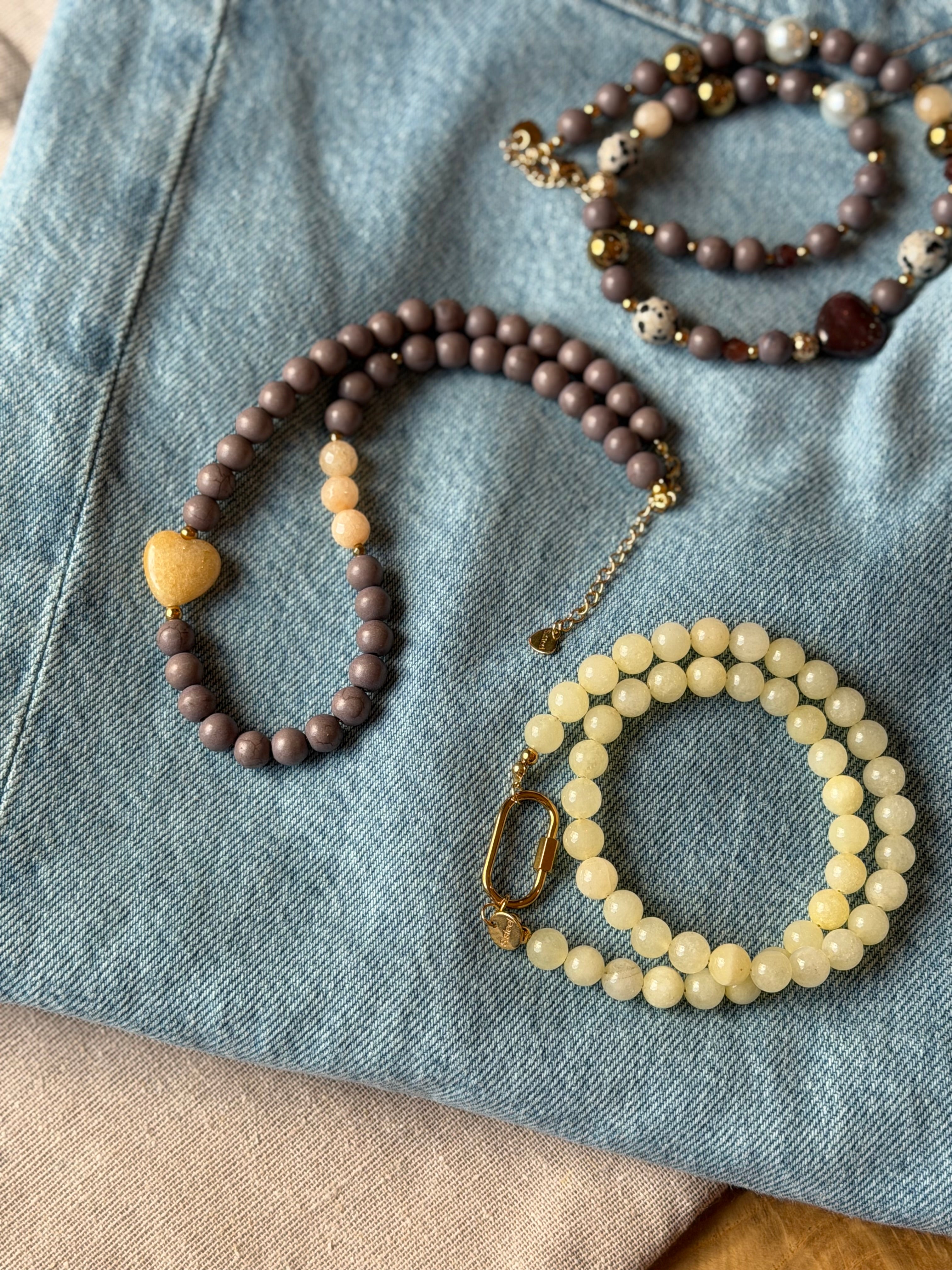 Choker “Honey Jade”