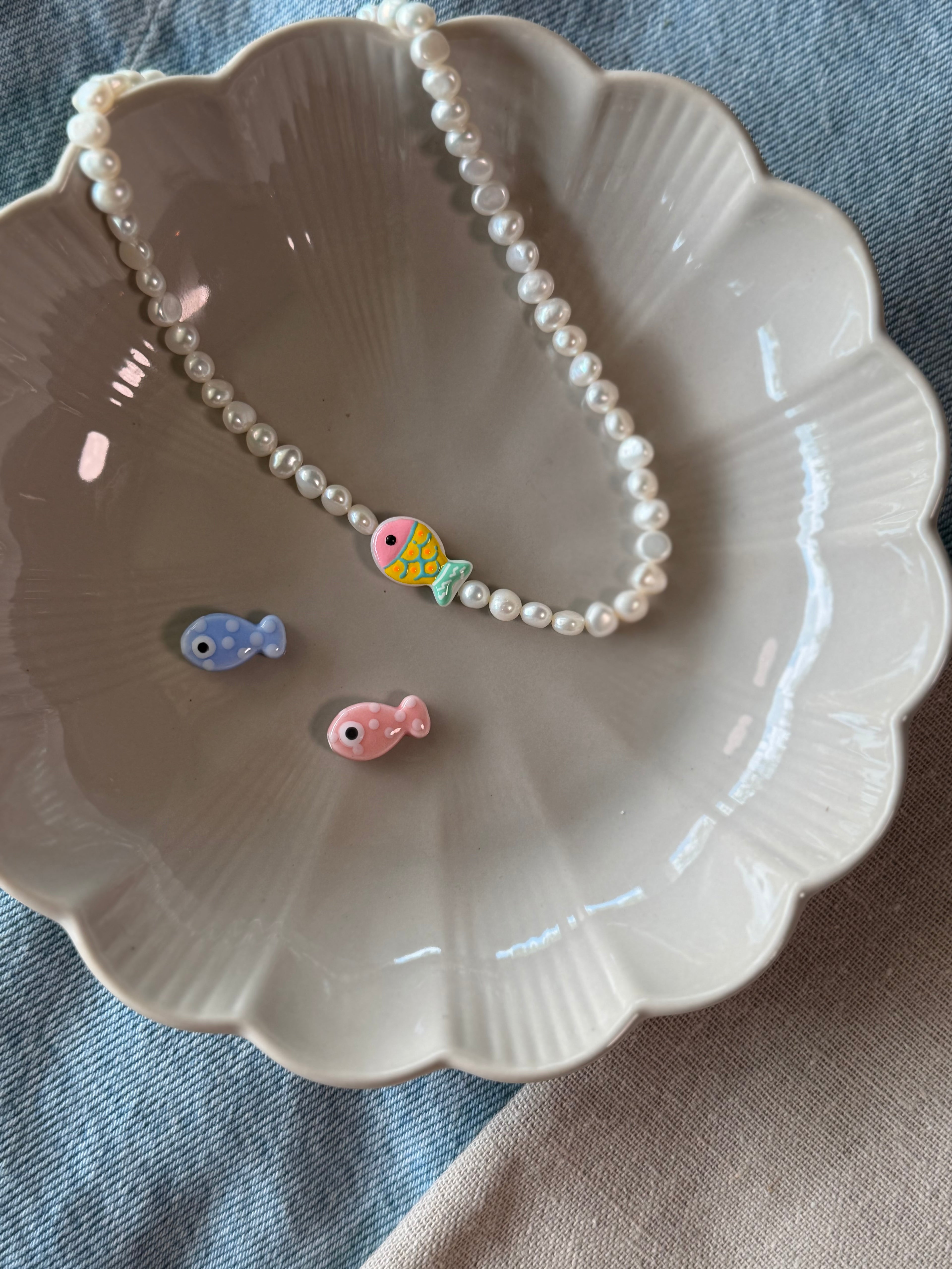 Naszyjnik z pereł naturalnych “Sunny Fish Pearl”