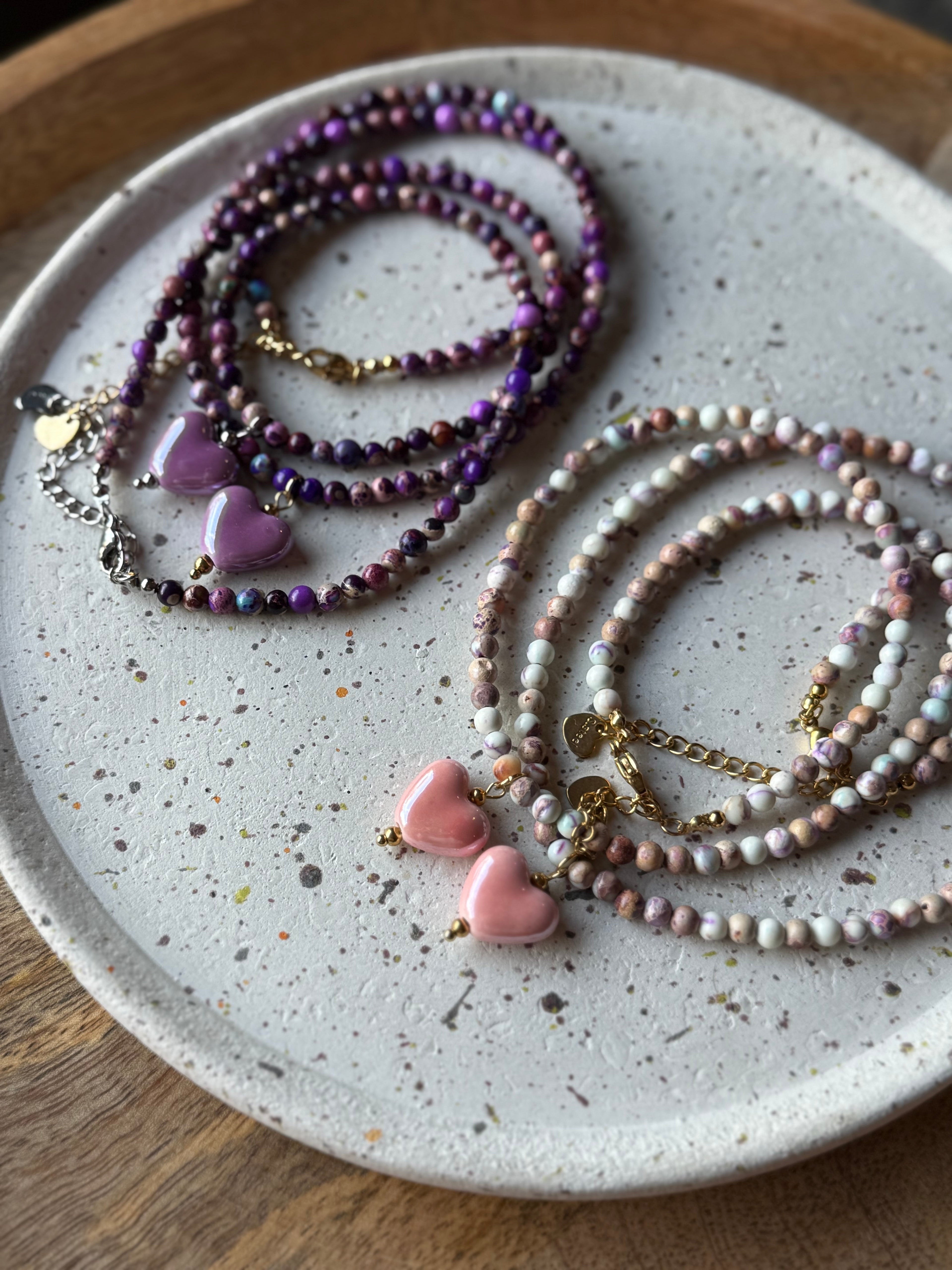 Choker „Blush & Berry”