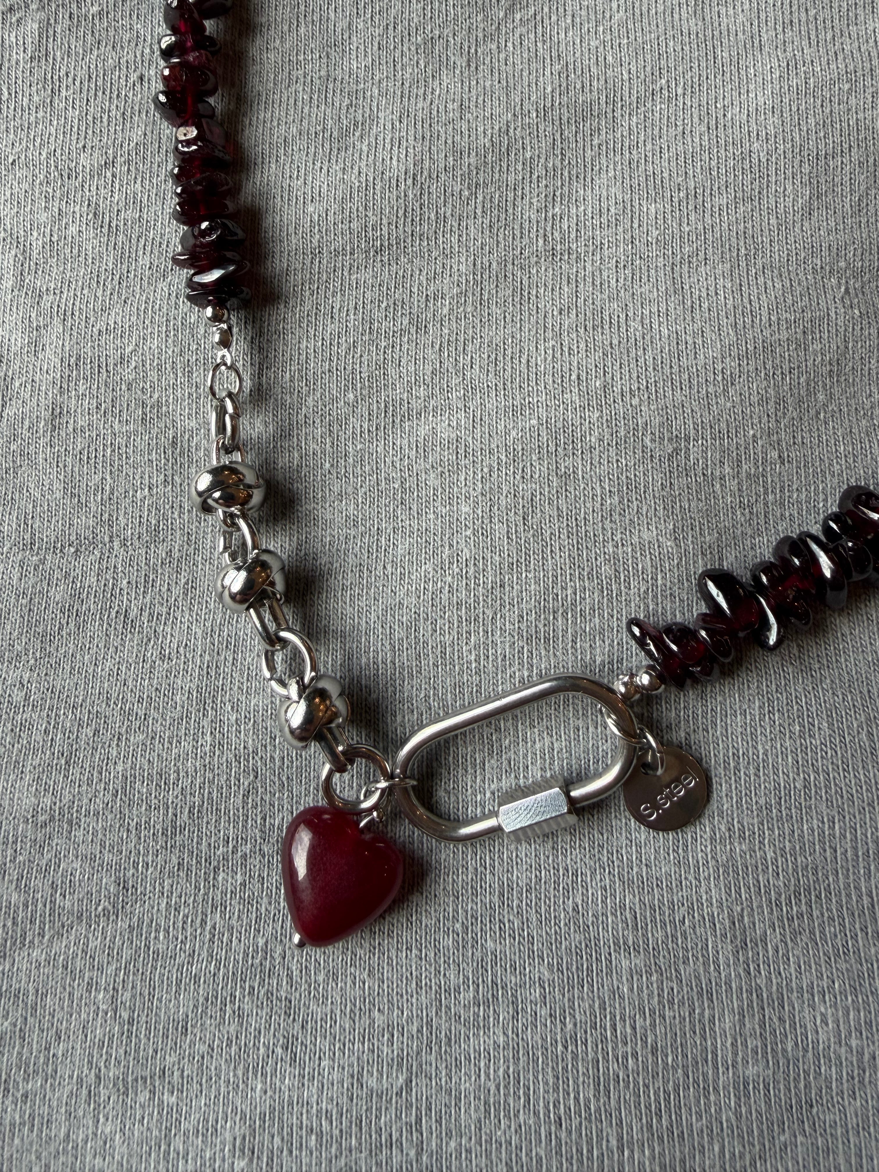 Naszyjnik „Garnet & Ruby Heart”