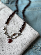 Naszyjnik „Garnet & Ruby Heart”