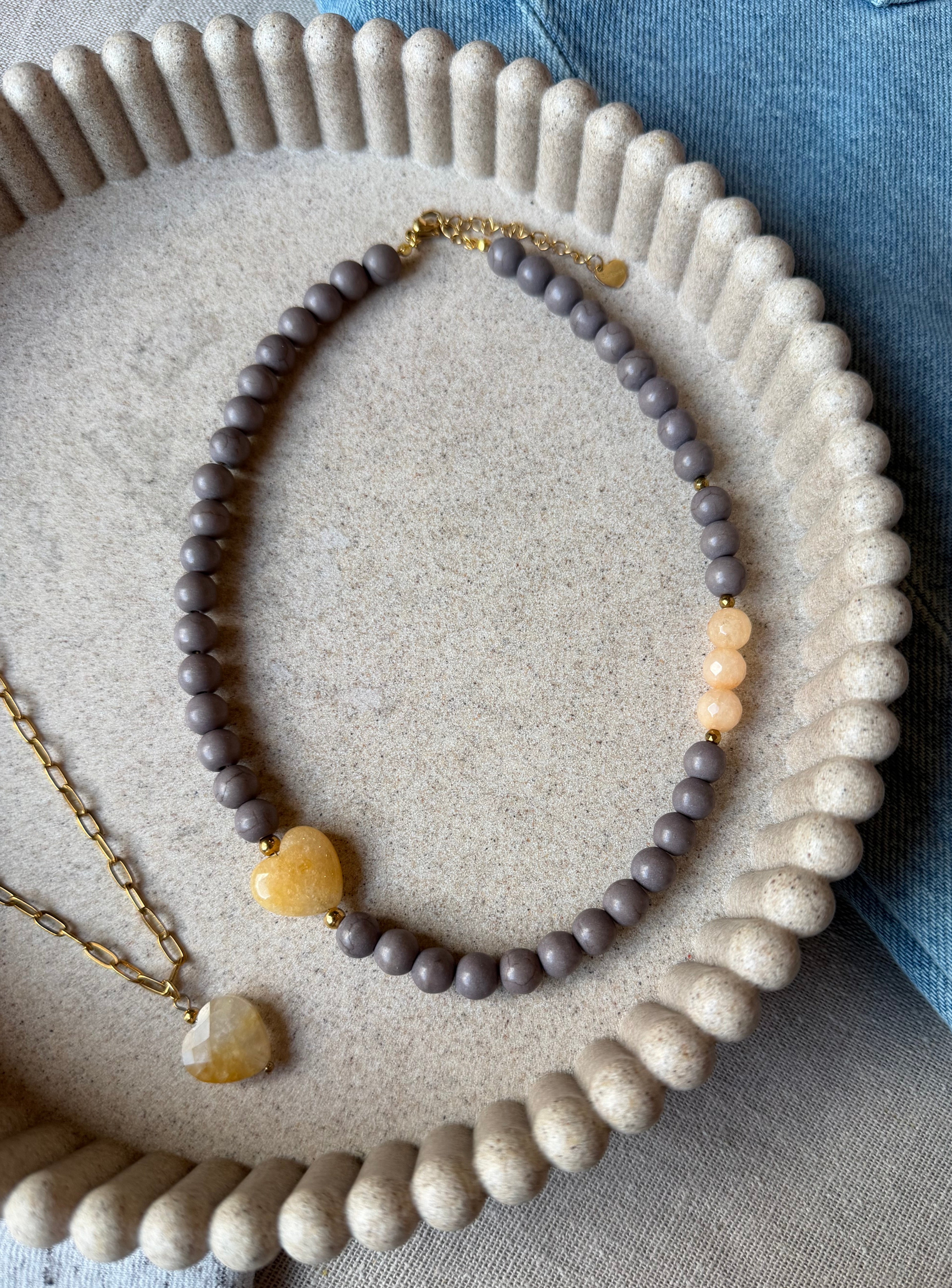 Choker „Mocha Heart”