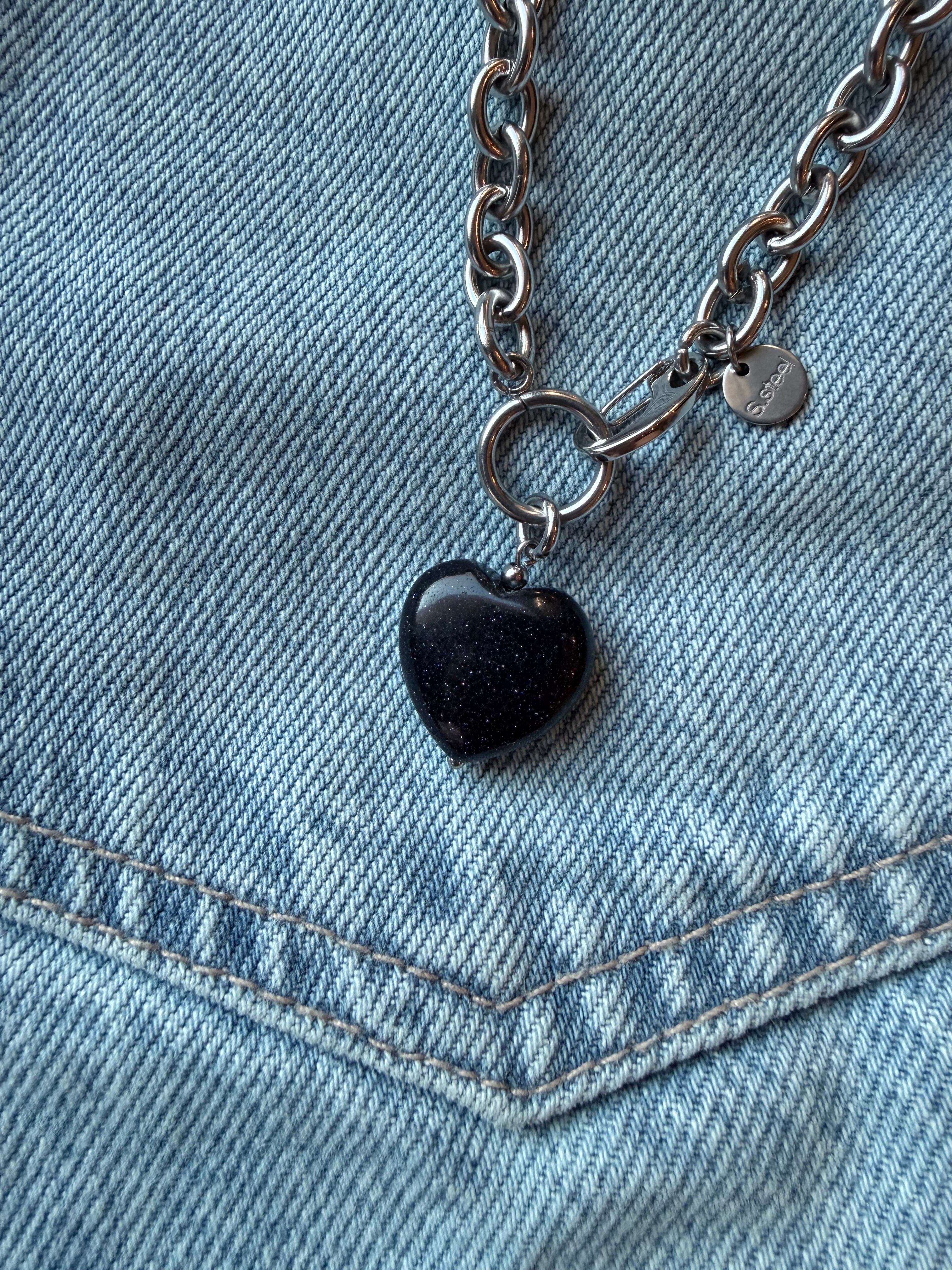 Naszyjnik „Night Glow Silver”