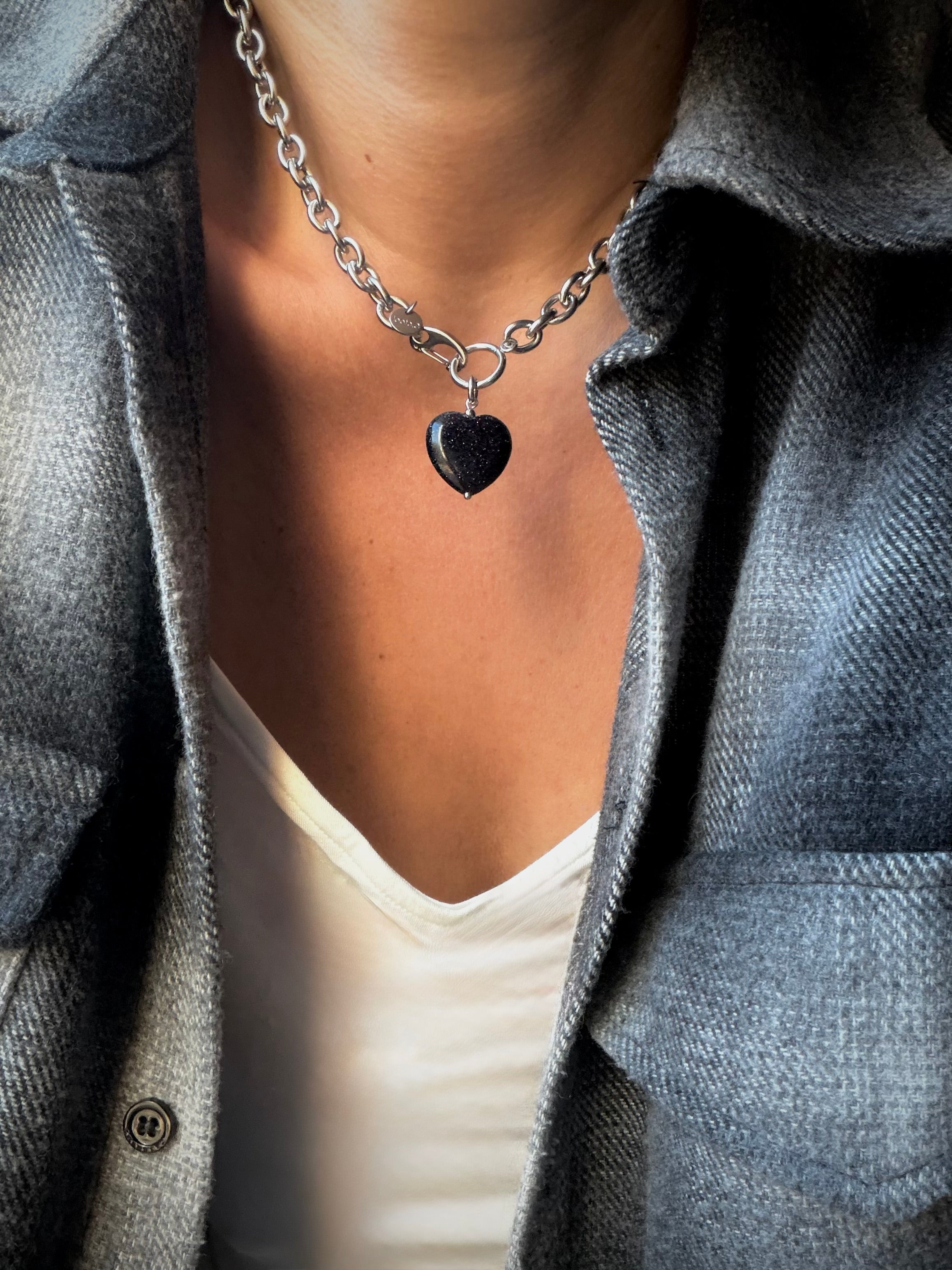 Naszyjnik „Night Glow Silver”