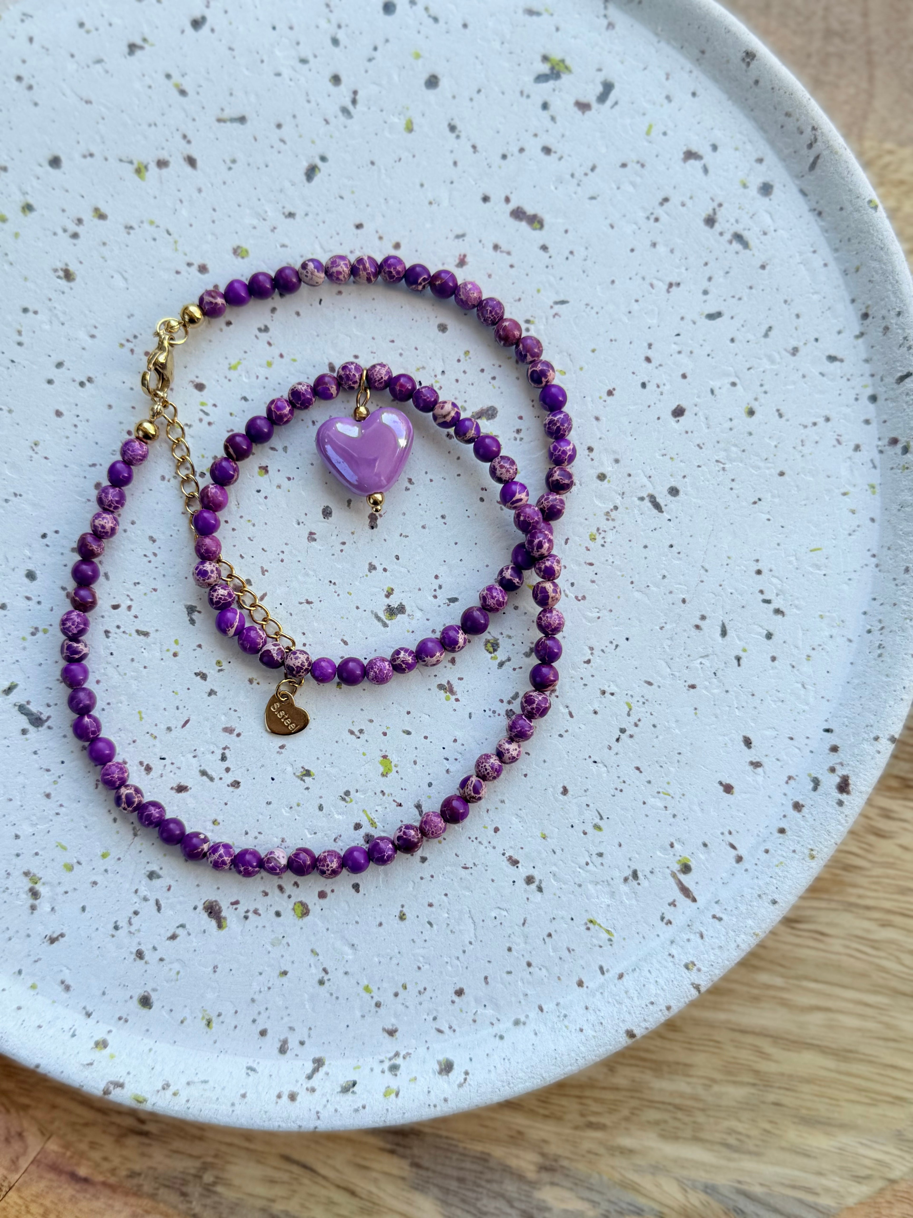 Choker „Blush & Berry”