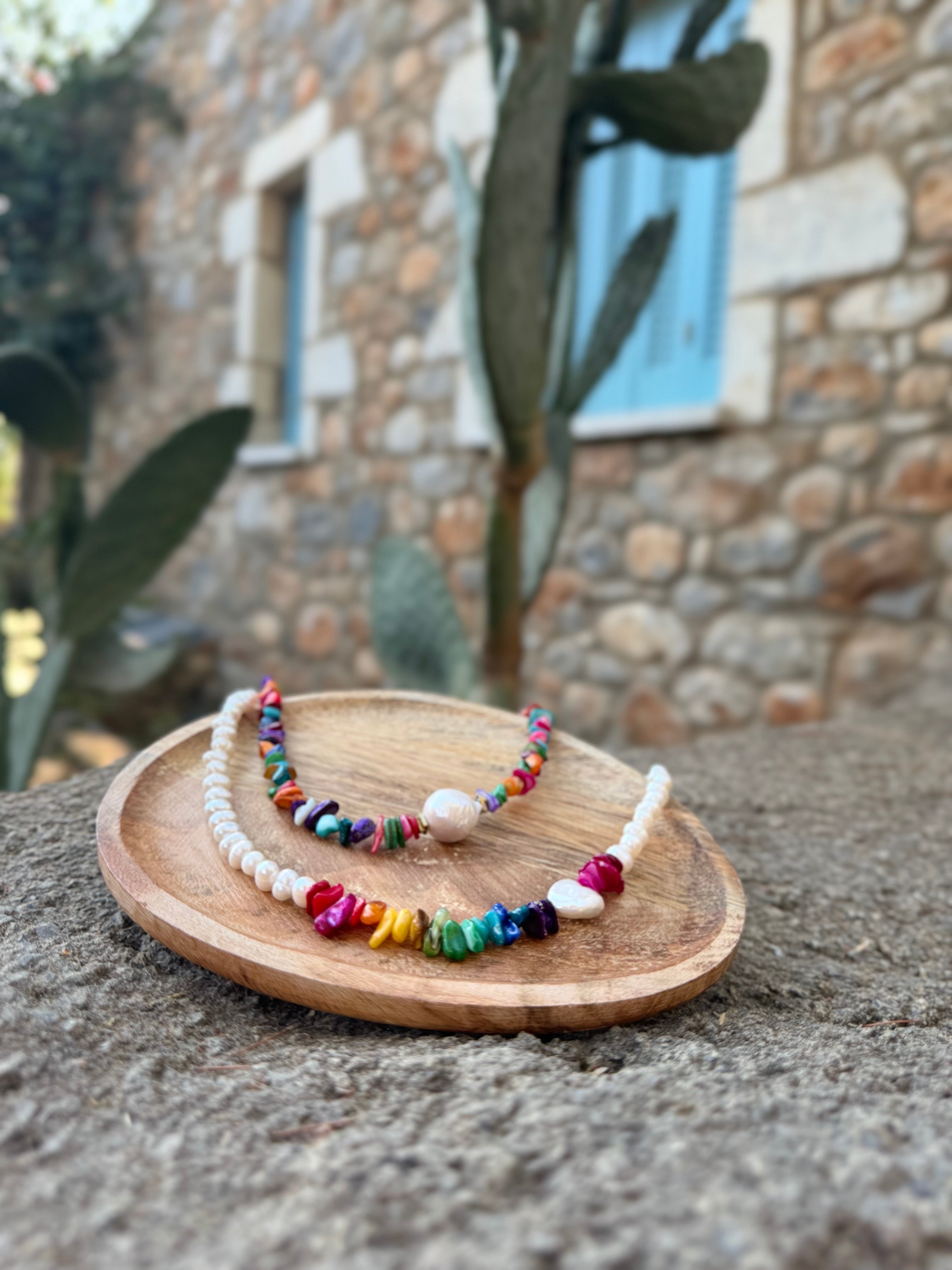 Naszyjnik „Pearl Rainbow”