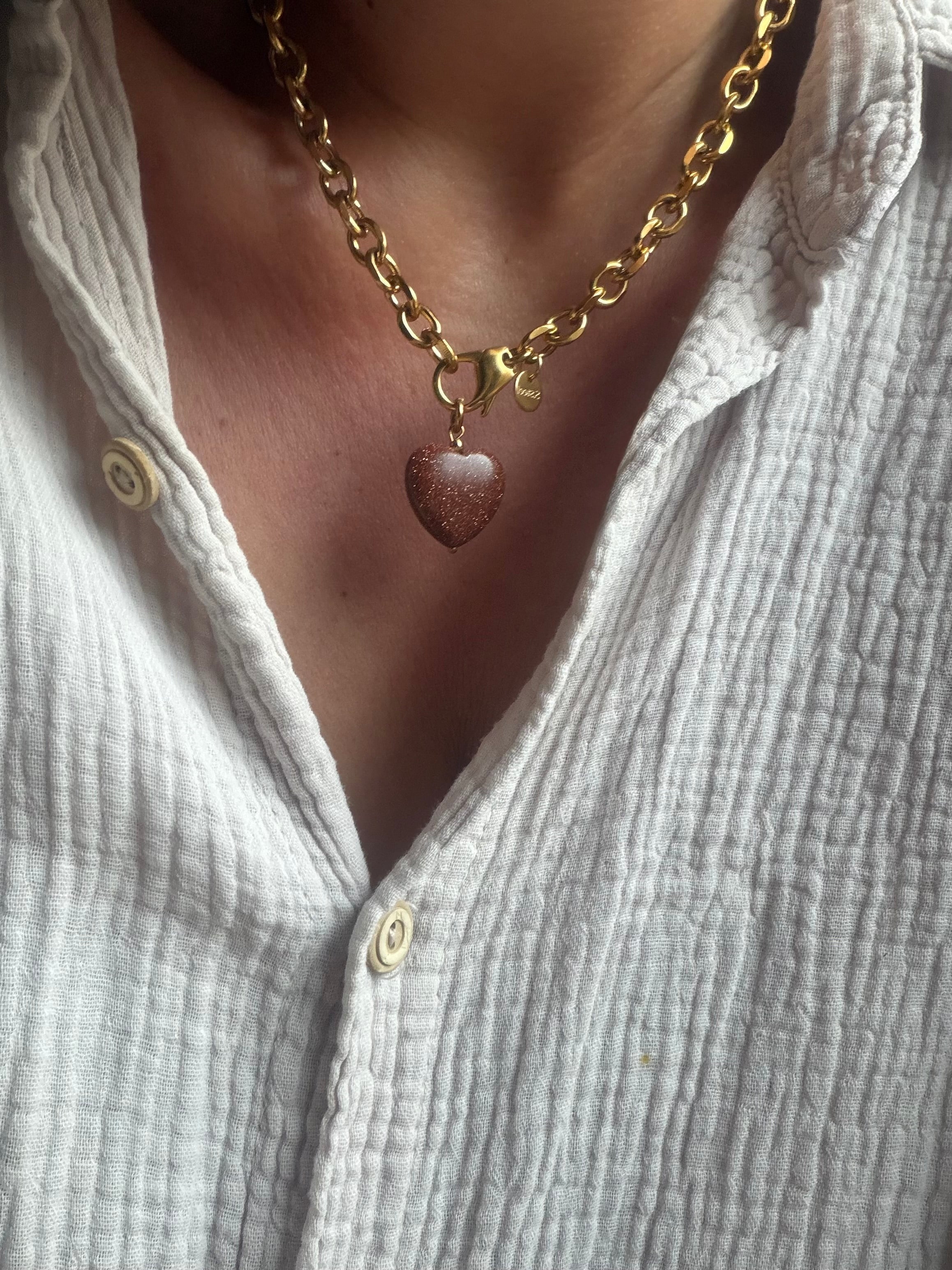 Naszyjnik „ Golden Heart Charm”