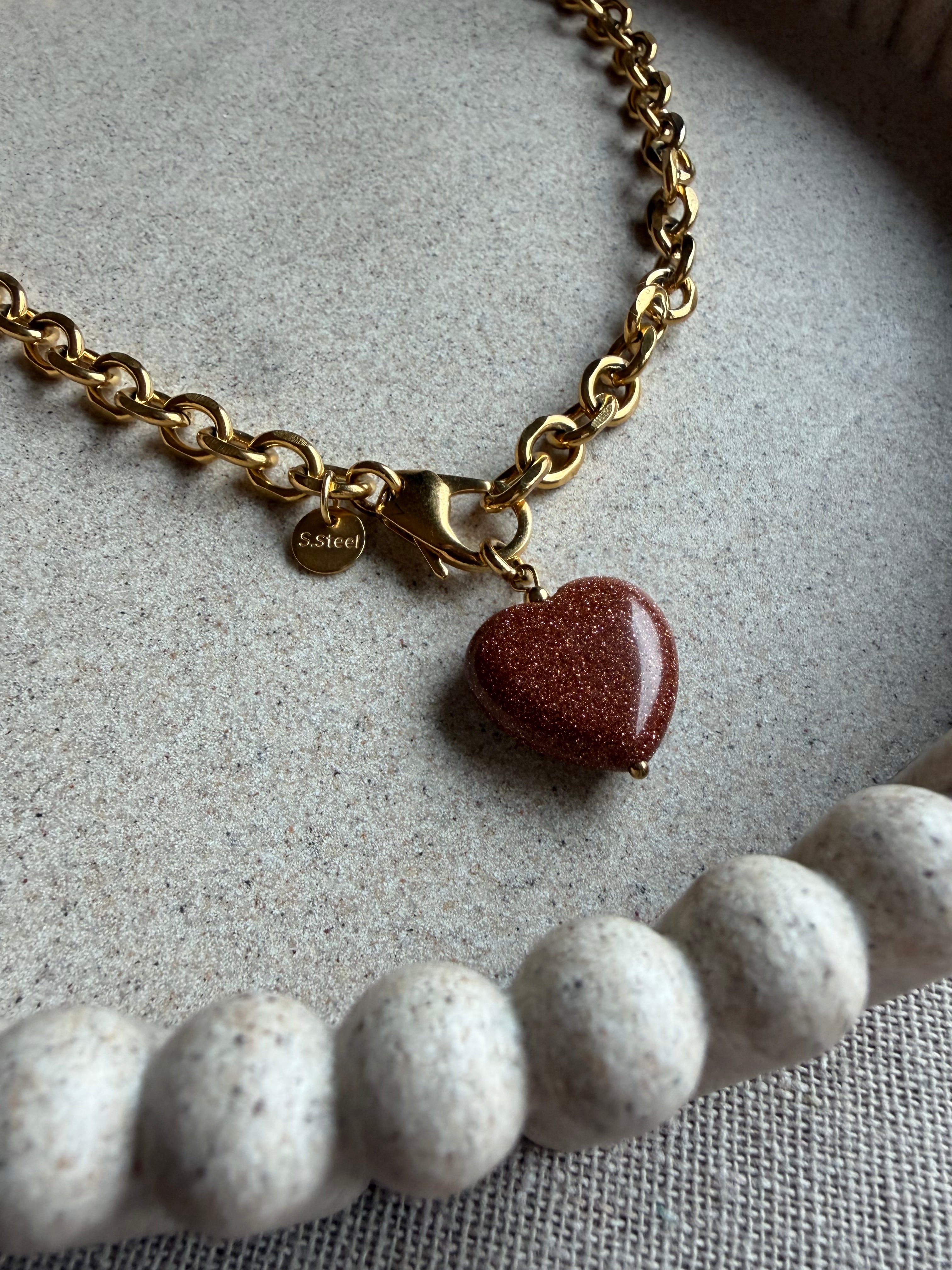 Naszyjnik „ Golden Heart Charm”